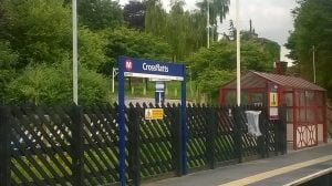 Crossflatts Station Sign