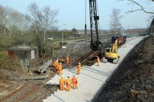 Track work continues... // Credit: Swanage Railway