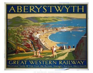 Vintage Railway Poster - Aberystwyth