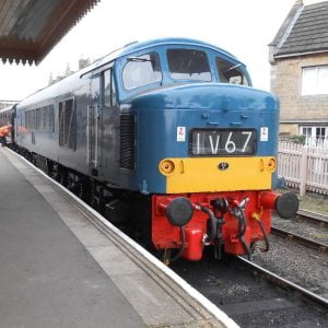 Peak D128 at Wansford Station on the Nene Valley Railway