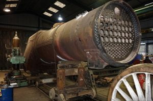 34028 Eddystone's boiler at SDR Engineering // Credit Southern Locomotives Ltd