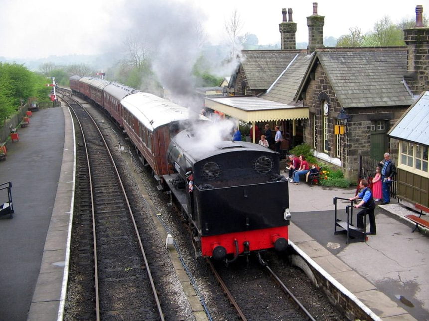 Embsay station on the Embsay & Bolton Abbey Railway