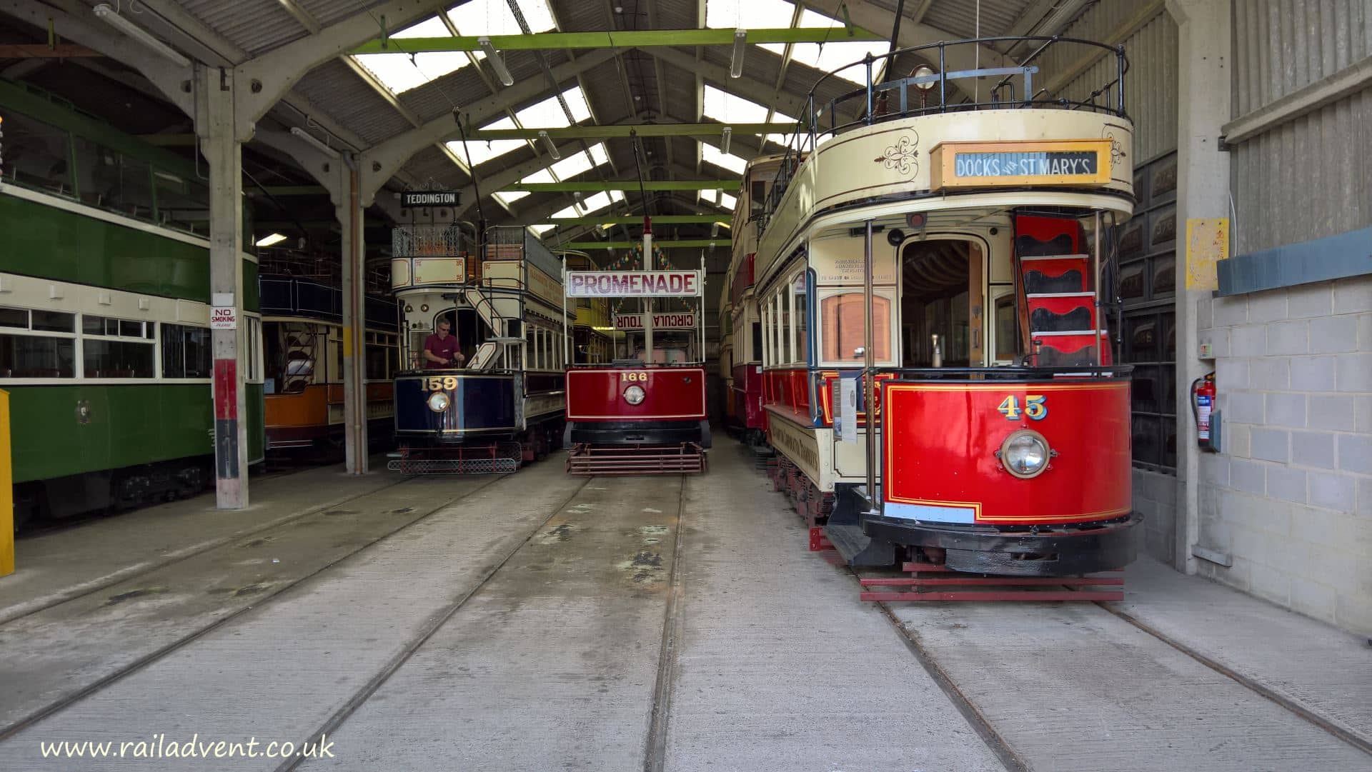 The sheds at Crich Tramway Village & Museum