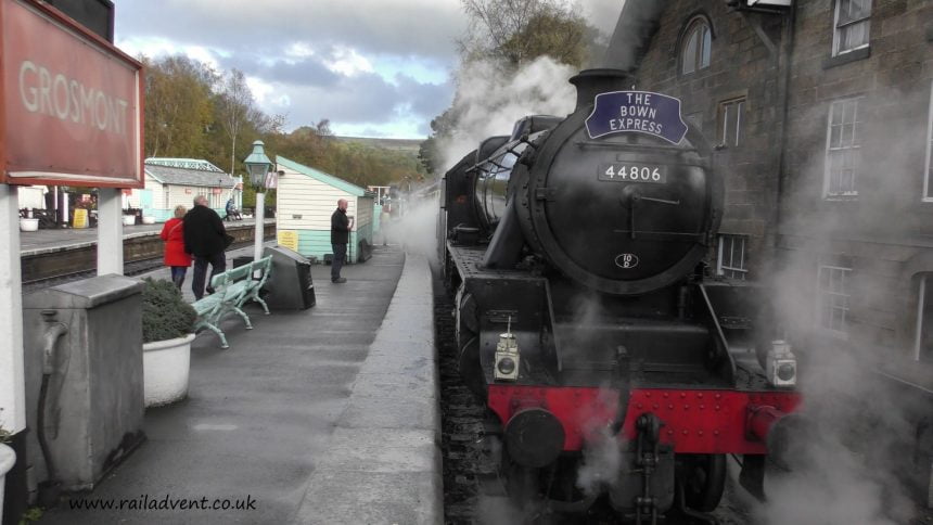 Black 5 44806 at Grosmont on the North Yorkshire Moors Railway