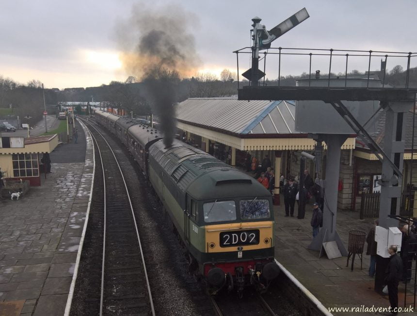 D1501 departs Ramsbottom on the East Lancashire Railway