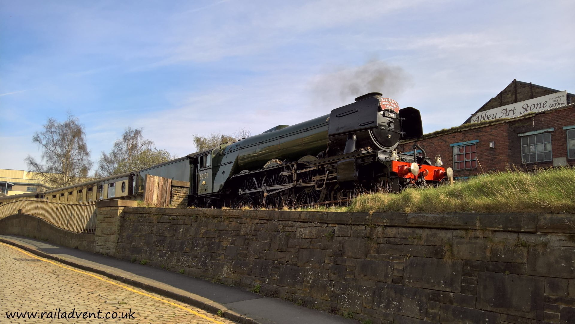 No. 60103 Flying Scotsman at Keighley on the Keighley & Worth Valley Railway