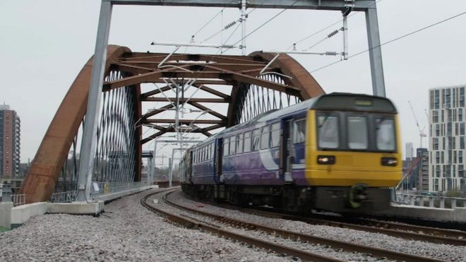 First trains to run over the Ordsall Chord in Manchester