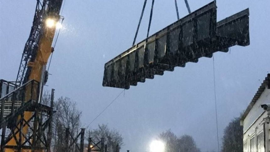 railway foot crossing replaced by £3 million footbridge
