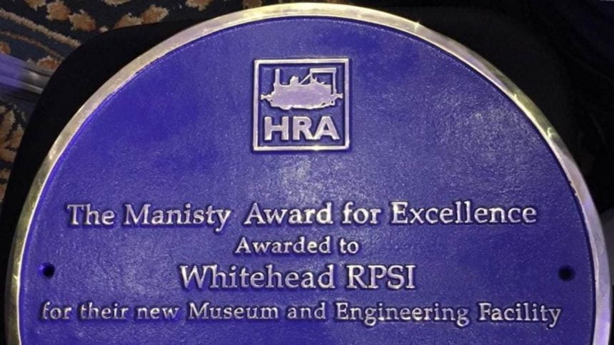 Whitehead Railway Museum award