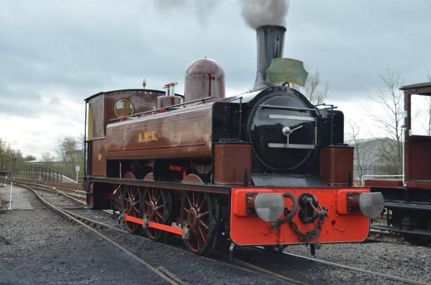 Steam locomotive No. 5 at the North Tyneside steam railway