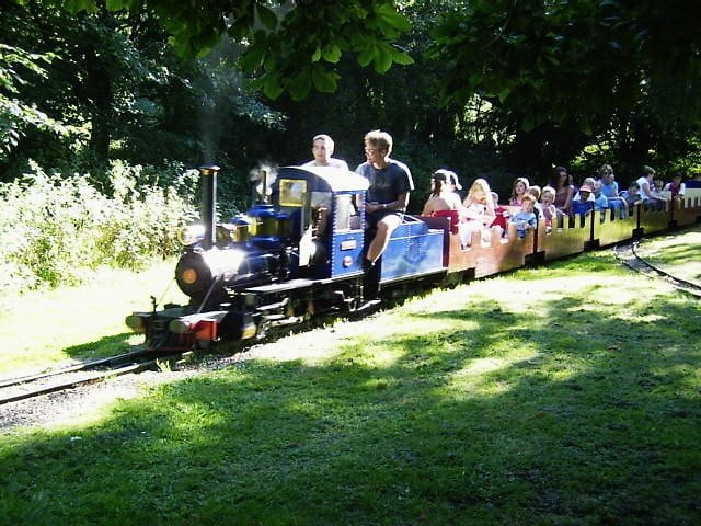 Steam train at watford miniature railway with Marri at the helm