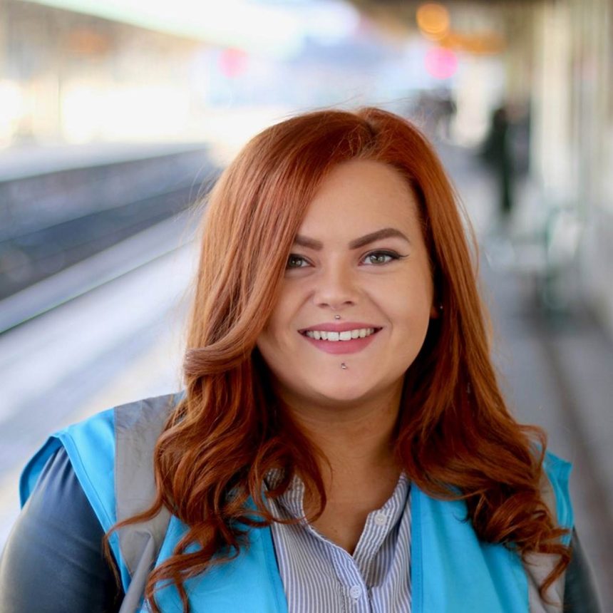 Danielle Hopkins works for Arriva Trains Wales as an apprentice