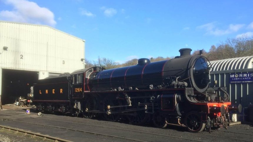B1 1264 in its new livery at Grosmont