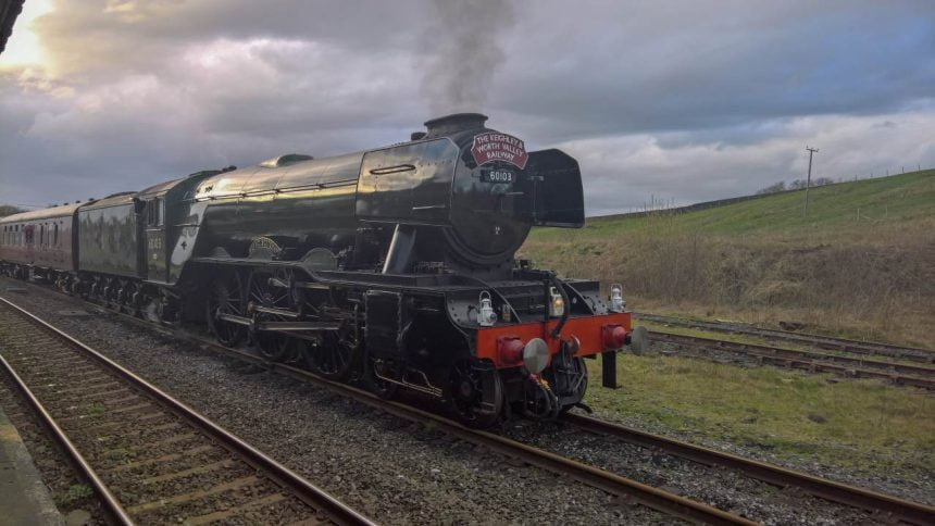 Flying Scotsman at Hellifield // Credit: RailAdvent
