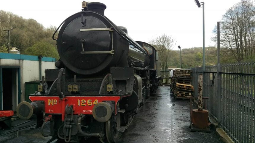 steam locomotive arrives back at the North Yorkshire Moors Railway