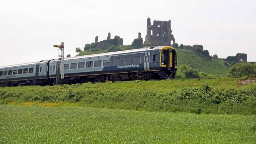 South Western Railway 159 at Corfe Castle