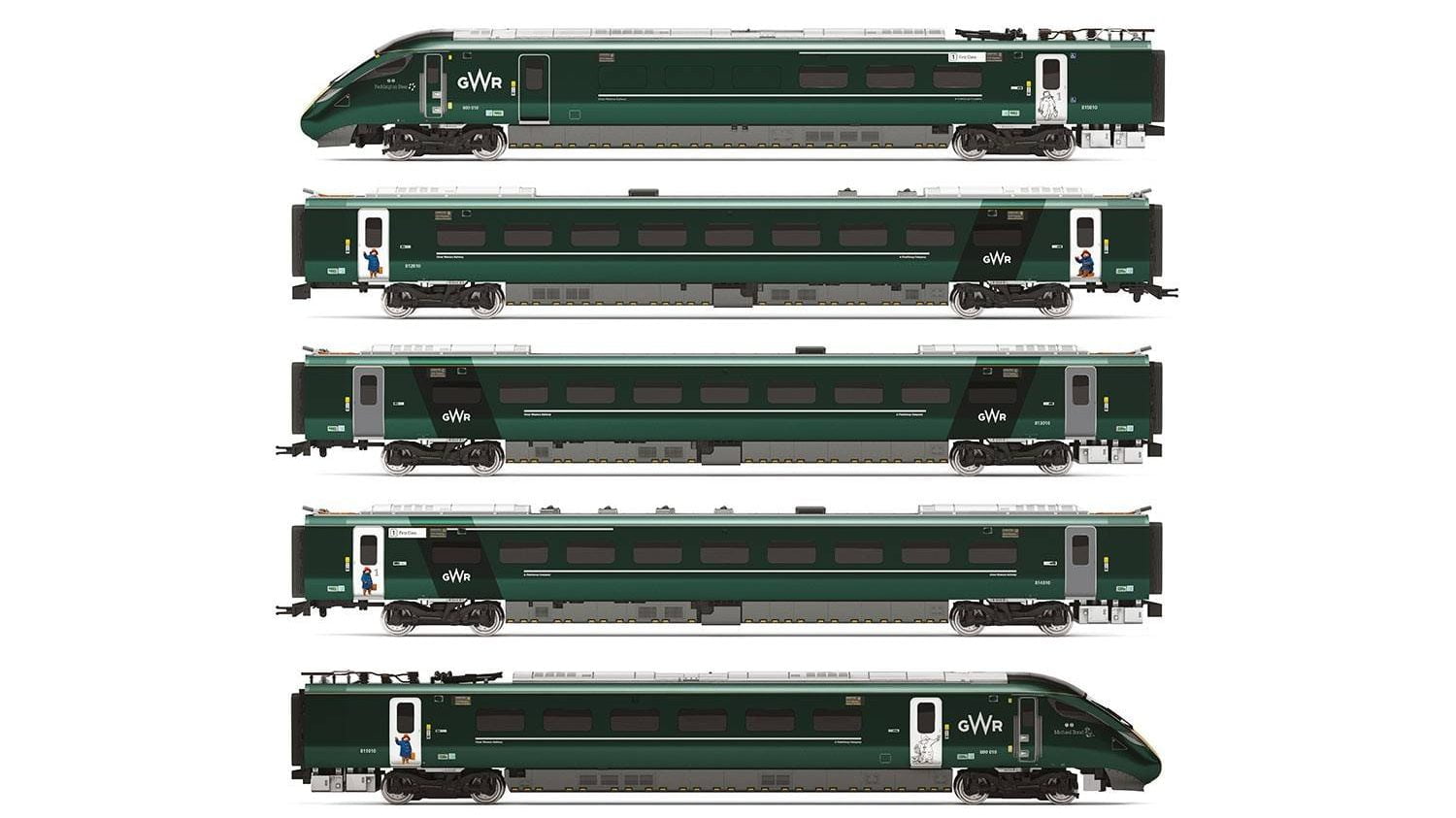 GWR, Hitachi IEP Bi-Mode Class 800/0, 'Paddington' Livery Five Car Train Pack - Era 11 // Credit Hornby