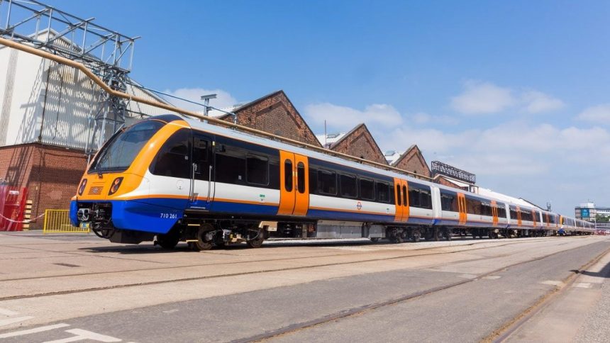 The new Class 710 London Overground trains being built and tested at Bombardier in Derby