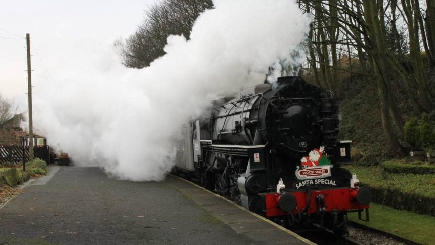 5820 on Santa Specials at the Keighley and Worth Valley Railway