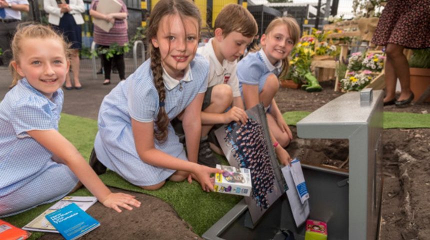 Time capsule at Maghull North