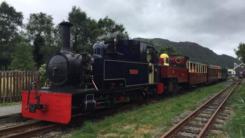 Gelert and Russell at the Welsh Highland Railway
