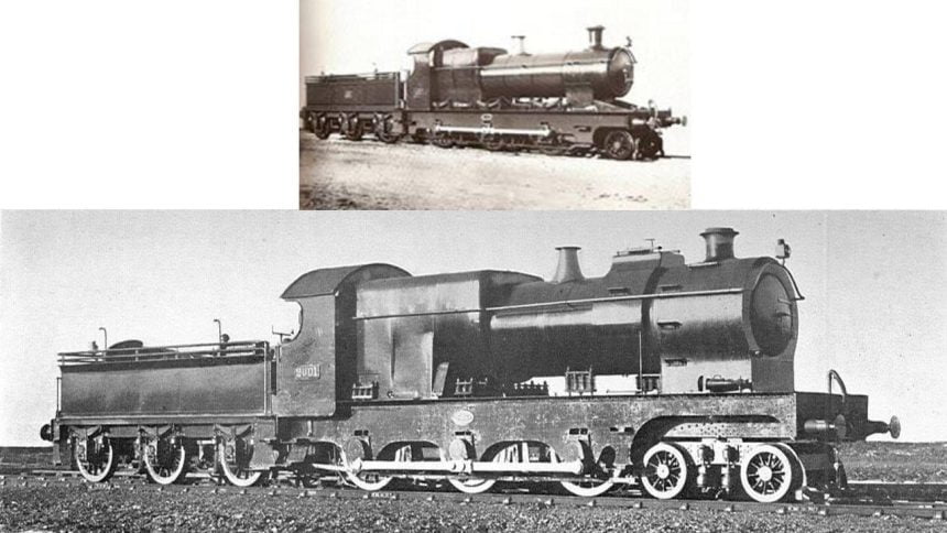 33 and 2601, First Engine Of Both Classes // Credit Unknown and "Boys' Book of Locomotives" by J. R. Howden,1907