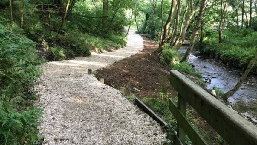 Lower path improvements at the Groudle Glen Railway