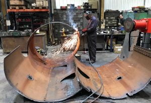 Cutting Up of the old Smokebox // Credit SLL