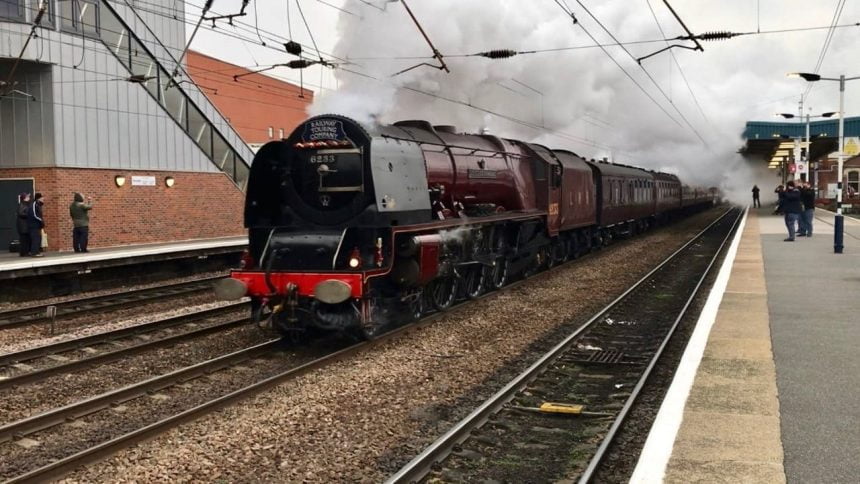 6233 Duchess of Sutherland at Doncaster