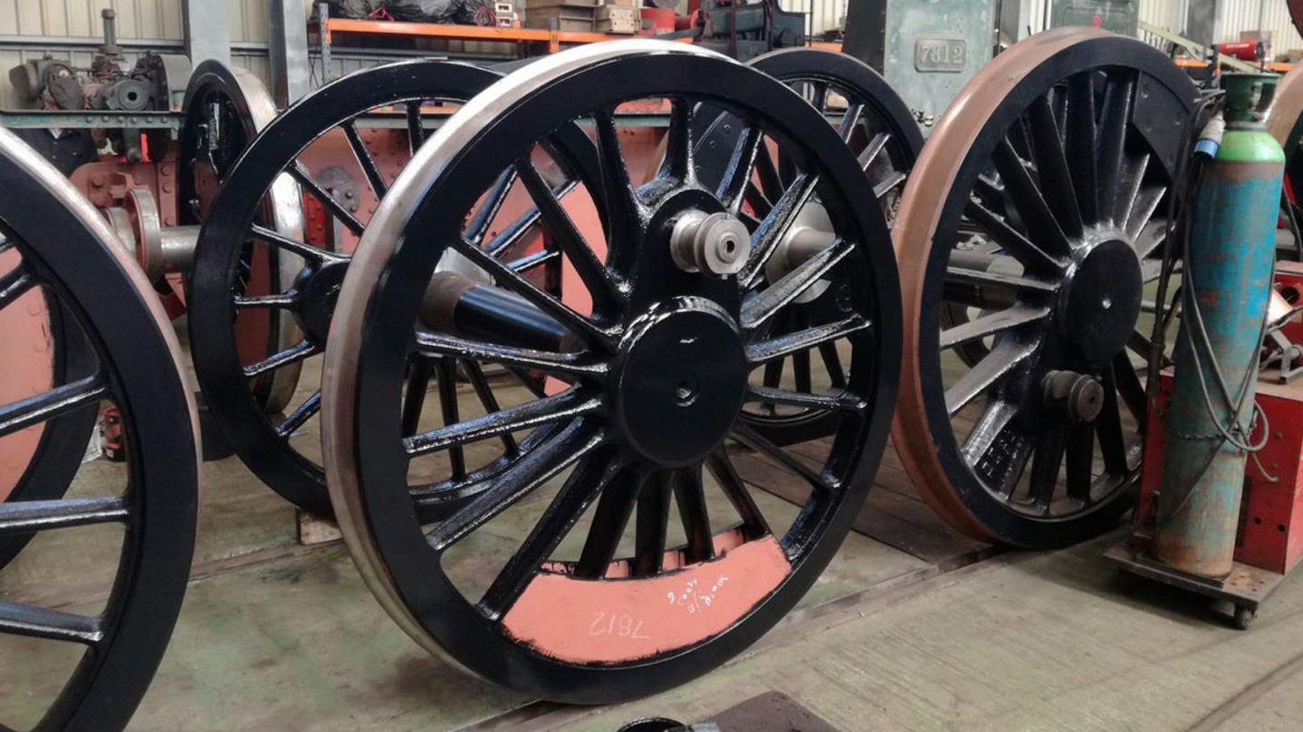 Newly Painted Coupled Wheels // Credit Paul Spence