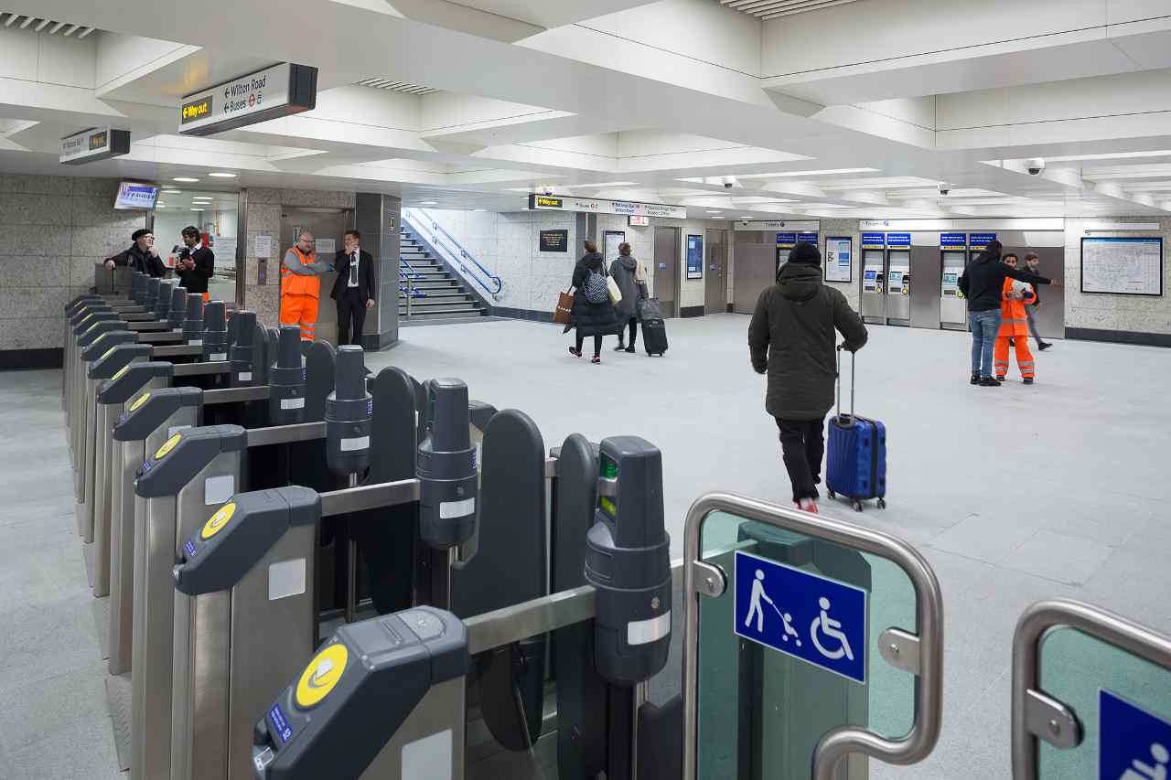 The new, enlarged ticket hall at Victoria Underground station