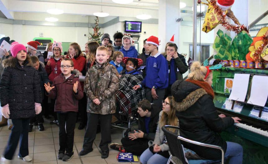 School children sing Christmas Carols at Horsham