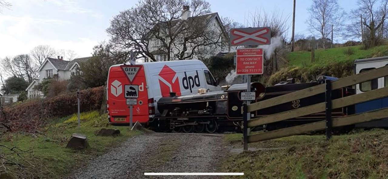Ravenglass and Eskdale Railway accident - DPD delivery van collides with steam train in the lake district