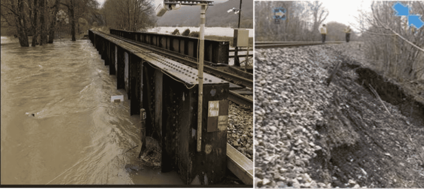 Cambrian line flooding , railways in wales