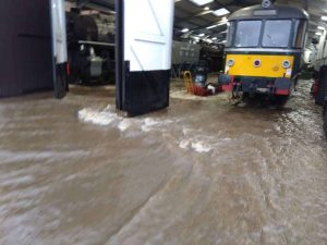 Storm Ciara flooding at Haworth
