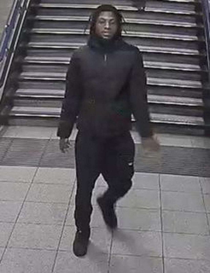 British Transport Police release CCTV image after robbery on Jubilee Line on the London Underground