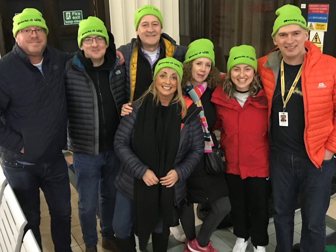 railway workers sleep out at Leeds station in aid of charity