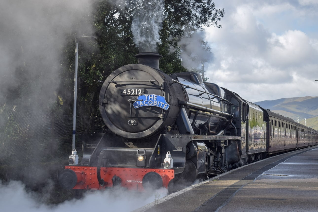 45212 on The Jacobite steam train