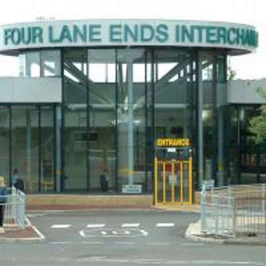 Four Lane Ends interchange