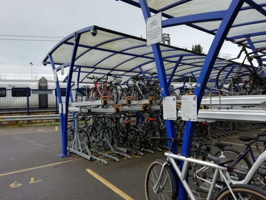 Harpenden station cycle parking