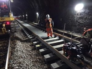 Upholland tunnel track renewal
