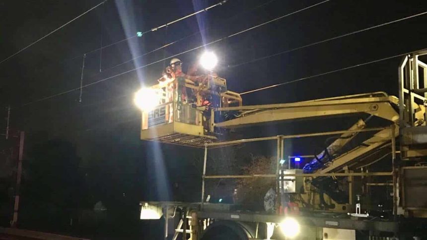 overhead lines repairs at south kenton