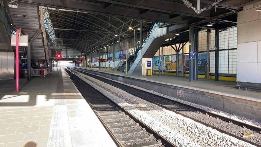 Leeds station empty as coronavirus sweeps nation