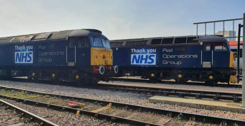 Rail Operations Group NHS Class 47's with "Thank You NHS" // Credit Rail Operations (UK) Ltd
