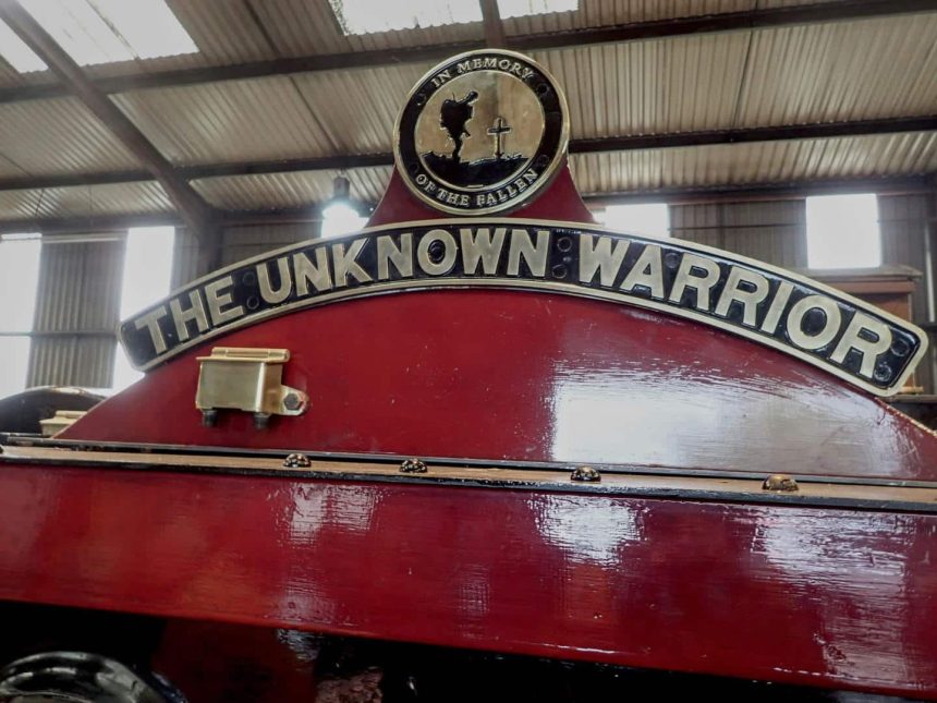 Nameplate for 5551 "The Unknown Warrior" // Credit Callum Calvert