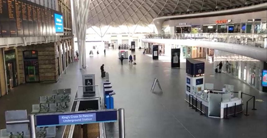Network Rail thanks commuters as figures show over 90% decrease in King’s Cross station users during Covid-19 crisis
