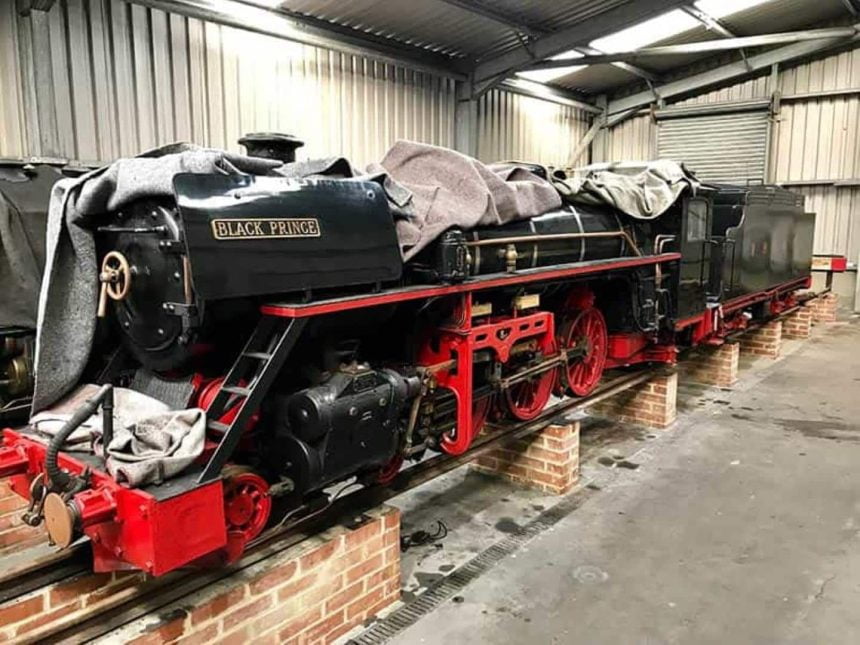 Steam locomotive 11 Black Prince in Storage in 2019 // Credit RHDR