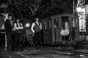 Train crew at Minffordd - Ffestiniog Railway