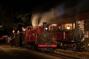 Palmerston, Merddin Emrys and Crew at Minffordd - Ffestiniog Railway