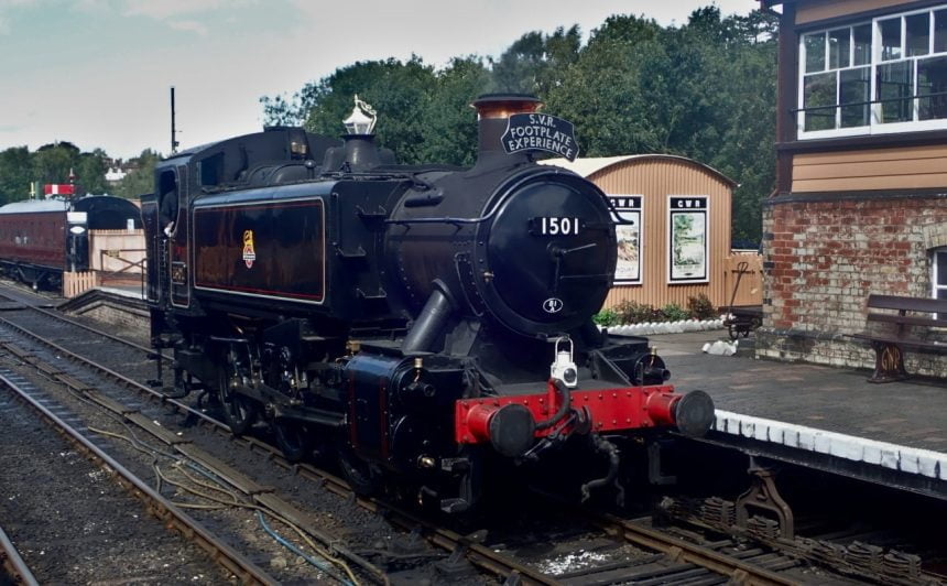 1501 at Bridgnorth on the Severn Valley Railway
